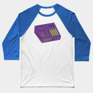 Beat Maker (Android Green Lines + Rebecca Purple Drop Shadow) Analog / Music Baseball T-Shirt